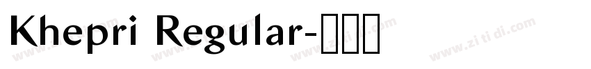 Khepri Regular字体转换